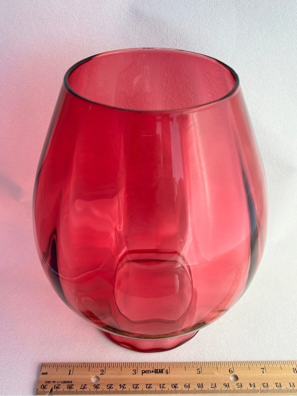 Vintage Cranberry Blown Glass Vase